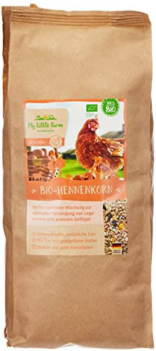 My Little Farm - Cibo Biologico per Galline, 2 kg, Ideale per Galline ovaiole e Altri pollame, Miscela di Cereali integrali, Ricco di vitamine