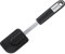 FACKELMANN Teigschaber 26 cm Sense, praktischer Teigspatel für beschichtete Koch-, Backutensilien, mit rutschfestem Soft-Touch-Griff (Farbe: Silber/Schwarz), Menge: 1 Stück