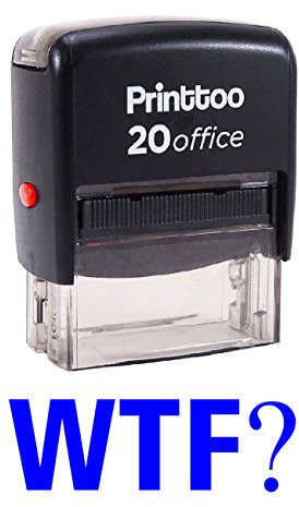 Printtoo WTF? Selbstfarber Stempel Buro stationar Bedrucktes Stamp - Blau