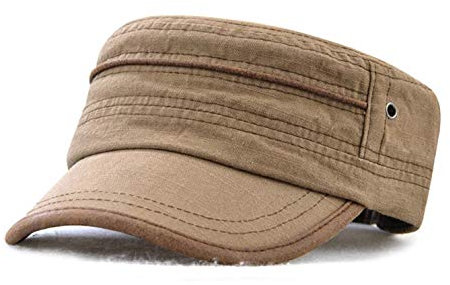 CHENNUO Military Army Cap Herren Vintage Baseball Cap Sport Kappe Sonnen Schirmmützen (Beige)
