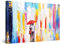 Startonight Impression Sur Toile Peinture Colorée Couple de Parapluie Rouge, Tableau Abstrait Decoration Murale Salon Moderne - Image sur Toile - Grande 80 x 120 cm Idée Cadeau Élégante Originale