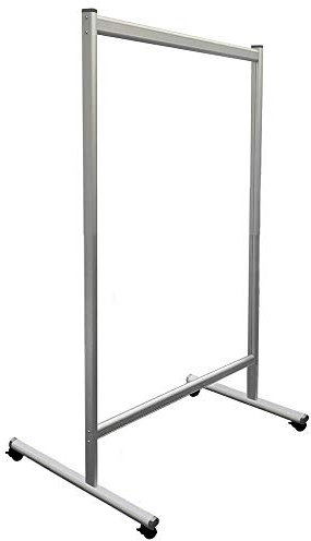 Hygiene-Schutzscheibe Franken Spuck- & Nießschutz TAP120180M mobil, Trennwand mit Rollen, 120 x 180 cm (B x H), Plexiglas (Acryl)