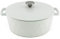 HearthStone Cookware - Cocotte Diamond de Hierro Fundido Esmaltado, Blanca, 28 cm, 6.9 l. Para Todas las Superficies, incluyendo Inducción y Horno.