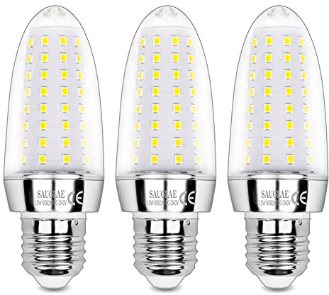 SAUGLAE 15W LED Lampen, 120W Glühlampen Äquivalent, 6000K Kaltweiß, 1700Lm, E27 Edison Schraube LED Leuchtmittel, 3 Stück