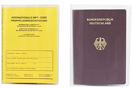 2er,5er,10er Set Impfpass Hülle, Schutzhülle für aktuellen neuen Impfausweis, Reisepass Schutzhülle, reißfeste und transparente Impfpasshülle für Impfbuch, ca. 9,5 * 13CM