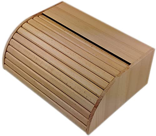 Venetto Brotkasten Brotbox Brotbehälter aus Buchenholz, Brot Box aus Buche Holz handgemacht personalisierbar