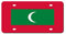 Higoss Nummernschild-Flagge der Malediven-Flagge, Nummernschildrahmen, Aluminium-Metall-Nummernschild, Auto-Anhänger, dekorativer Nummernschild-Abdeckrahmen 15,2 x 30,5 cm