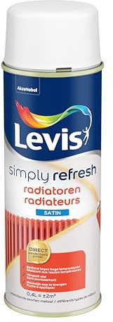 LEVIS Simply Refresh Radiateurs Satin Spray - Blanc - 0,4 L