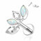 AROWRO Labret Ohrstecker 16G Labret Schmuck CZ Opal Lippenringe G23 Titan Helix Knorpel Tragus Ohrringe Medusa Ring Blätter Lippenpiercing Monroe Schmuck 6mm Ohrstecker Silber Innengewinde