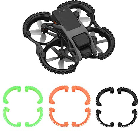 ZJRXM Avata FPV Drone Propellerschutz Stoßstangen-Schutzring Zubehör, Antikollisions im Flug (Schwarz)