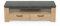Demeyere Meuble TV 2 Tiroirs-Décor Chêne et Gris Anthracite-Fabrication Française-Style Contemporain-pour Salon-L140 l42 H47 cm, Bois d'ingénierie, Brown, L 140 x P 42 x H 47 cm