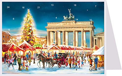 Postkarten-Adventskalender Berlin: Papier-Adventskalender