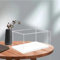 MECC Acryl-Vitrine: Weiße, klare Rechteckige Vitrine (16x8x12inch/40x20x30cm) für Action-Figuren, Spielzeug und Collectibles