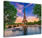 PICANOVA – Leinwandbild 80x60cm Eiffelturm Paris – Leinwanddruck – Wandbild Kunstdruck Auf 2cm Holz-Keilrahmen Für Schlaf- Und Wohnzimmer Wanddekoration – Bild auf Leinwand