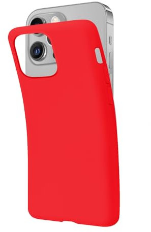 SBS Schutzhülle für iPhone 12 Pro Max Rot Pantone 185C Hülle Weich Flexibel Kratzfest Dünn Bequem in der Tasche Hülle Kompatibel mit Wireless Charging
