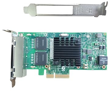 SVNXINGTII I350-T4 1Gb RJ45 Ports PCI-E 2.1 X4 Ethernet Converged Network Adapter with Intel I350 chip 1G PCI Express Adapter Support Windows Server/Windows/XP/Linux/Vmware ESX/ESXi