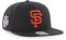 '47 MLB Sure Shot Captain Hat Verstellbare Strukturierte 6-Panel Snapback Hat Cap, Erwachsene Einheitsgröße, San Francisco Giants, Einheitsgr��e