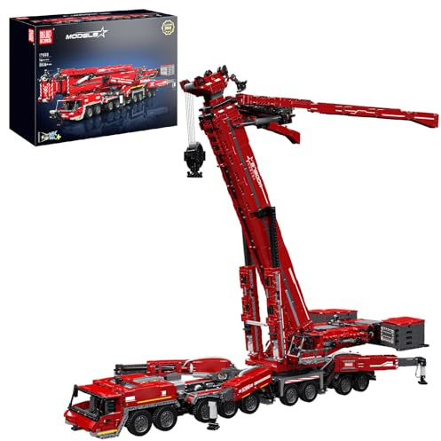 Mould King Technik Ferngesteuert LKW Kran Bausteine Groß Mechanischer LTM 11200 Kranwagen Klemmbausteine Für Erwachsene Und Kinder Ab 14 Jahren(8506 Teile)