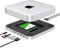 GEWOKLIY Mac Mini Dock, USB C Hub with Dual SSD Enclosure- Fits M.2 NVMe/SATA SSD and 2.5 inch SSD, USB-C 10Gbps, SD/TF Card Readers, Docking Station for Mac Mini M1/M2/Mac Studio | Accessories