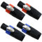 LUORNG 4PCS Speakon Connector 7.3CM/2.87Inch Speaker Cable Plug Adapter Suitable for Stage Monitor Room Speaker Active Mixer and Subwoofer