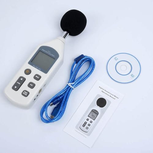 RANRAO Professionelles USB-Schallpegelmessgerät für genaue Dezibel-Messung im Bereich von 30 bis 130 dB, NS7L19TW5JZQL8R38S0FVZYGWA0O1