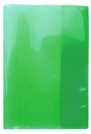 HERMA 19613 Heftumschläge A5 Transparent Grün, Hefthüllen aus strapazierfähiger, abwischbarer und extra dicker Polypropylen-Folie, durchsichtige Heftschoner Set für Schulhefte, farbig