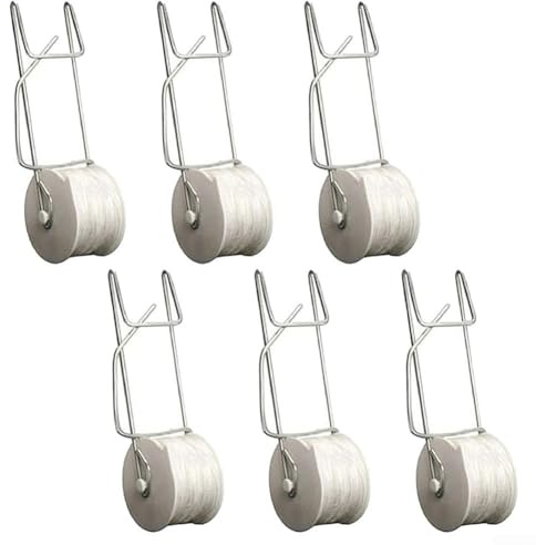 Tomatenspalier-Roller, Tomaten-Rollerhaken, für Pflanzen, Gewächshaus, Blumen, Rankschnur, Rankgitter, Set, Pflanzenroller-Haken (6 Stück)
