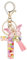 Nodigao Schlüsselanhänger mit Schlaufen für Mädchen Damen Frauen mit Quasten Rosa Schmetterling Buchstabe Schlüssel Taschenanhänger - T
