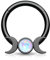 CM Crareesi Mania Septum Piercing Schwarz 16G Mondphase Nasenpiercing Ring Chirurgenstahl Daith Piercing Gold Opal 10mm Helix Daith Knorpel Conch Ohrringe für Frauen