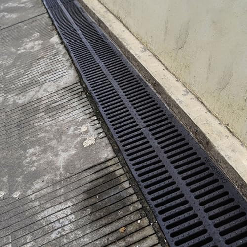 Entwässerungsrinne Verbindbar Drainage-Gitterrost Abdeckung, 40 50 CM Abdeckung Für Bodenabläufe Aus Beton Für Keller Kanal Entwässerung Catch Basin/ Garage Graben Drain, Garten Innenhof Villa(50cm x