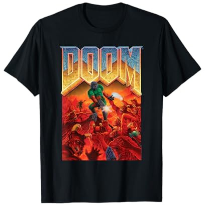 Doom 1993 Full Color Cover Art Retro Video Game T-Shirt