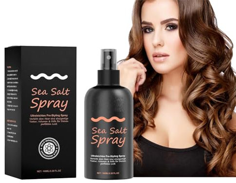 Sea Salt Spray - 100ml Premium Salzwasserspray für vollere Haare & stabile Textur - Perfekte Beach Waves, Mehr Volumen & Griffigkeit Durch die Power aus dem Meer - Unisex Duft (100ml, 1 Stück)