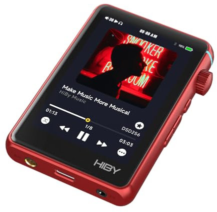 HiBy R3 II Hi Res Audio Player Dual DAC MQA Qobuz Tidal Player with Bluetooth 5.1/3.5mmSE+4.4mmBAL/2TB Extended Memory(2025 Version)