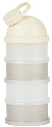 Babymoov Milchpulver Portionierer Baby - Stapelbar, 4 Fächer, ergonomischer Ausguss, Milchpulver Aufbewahrungsbox - Beige