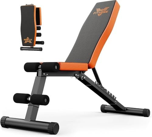 Botifly Verstellbare Hantelbank Klappbar Trainingsbank Schrägbank mit 8-Fach Verstellbarer Rückenlehne Fitness Bank Schrägbank für Ganzkörper-workout Gewichtskapazitäts, 660lbs