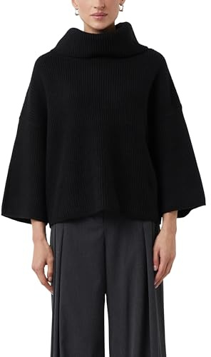Comma Poncho-Pullover im Boxy Fit