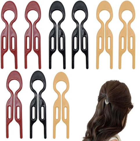 9 Piezas Horquillas Pelo Mujer Francés, Pinzas Pelo en Forma de U, Agujas de Pelo Vintage en Estilo Francés para Todos los Tipos de Pelo