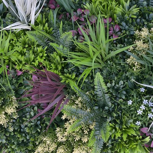 TENAX Divy Panel Amazzonia Multicolore 50x50 cm (4 unités), Panneau Modulaire avec Feuilles Artificielles 3D Effet Jungle pour Murs, Jardins Verticaux et Décoration Intérieure/Extérieure