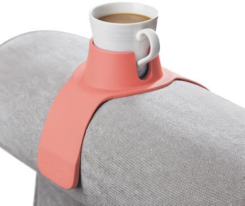 HIT PRODUCTS CouchCoaster Getränkehalter mit Armlehne in limitierter Auflage in Blush Pink – ein beschwerter, rutschfester Silikon-Untersetzer verhindert Verschütten auf Ihrem Sofa, Sessel oder