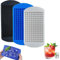 3 Pcs Small Ice Cube Trays, Mini Ice Cube Trays, 160 Grids Silicone Ice Cube Tray, for Whiskey Cocktail Milk Juice, Reusable Flexible Ice Cubes Molds (Black Blue White)