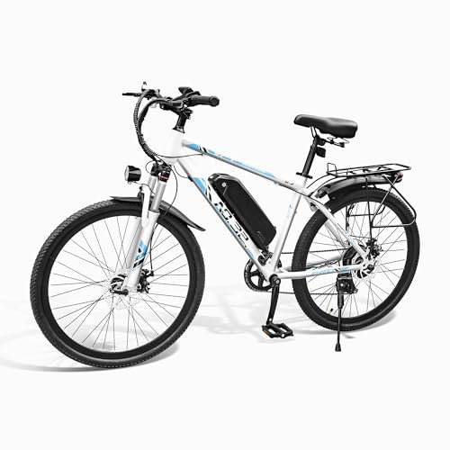 NO. 32 Electric Bike 26'', eBike w 250W Brushless Motor, Electric Mountain Bike for Adults, City Commuting Road Bike w/36V-8AH Removable Li-Ion Battery, Shimano 7 Speed, LCD Display, Dual Disc Brake