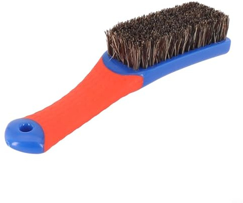 Spazzola per la pulizia degli interni con setole in nylon per dettagli per tappezzeria in pelle Auto Plus, spazzola in tessuto per auto, gadget, sedile, tetto e applicazioni di saldatura (setole a 7