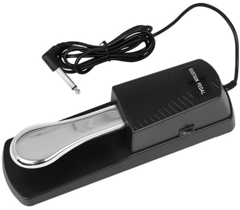 Parliky Pedale Sustain per Pianoforte e Tastiera Elettronica Compatibile con Piano Digitale e Tastiere Midi Realizzato in Metallo e Abs Design Ergonomico e Resistente Accessorio