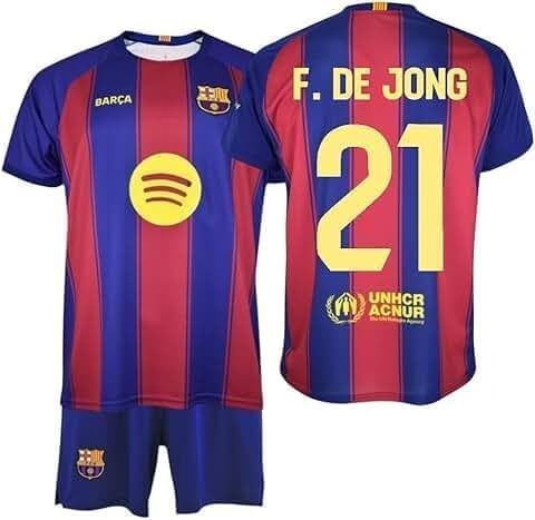 FCB Frenkie de Jong FC Barcelona Heimtrikot Kinder - Größe 140 - Saison 2025/2026 - Offizieller FC Barcelona Fanartikel