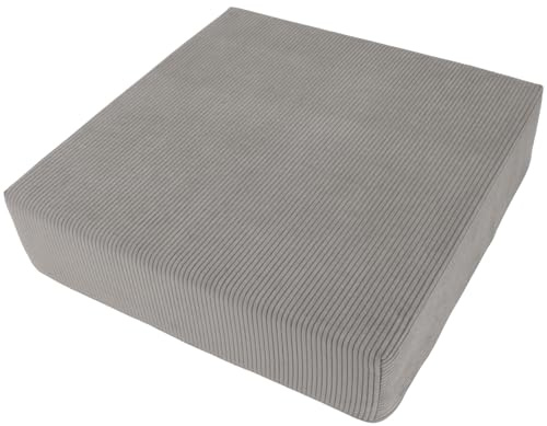 Alphadeco Premium Line Arivia - Sitzkissen - Hochwertiger Möbelstoff - Kaltschaum - Waschbar - Aufstehhilfe - Bodenkissen (Hellgrau, 45x45x10cm)