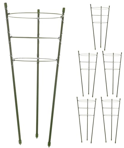 UPKOCH 6ensembles Tuteur à Tomates Rond Plastique Lot de Cages De Jardin pour Plantes Grimpantes Support De Treillis pour Légumes Et Fruits
