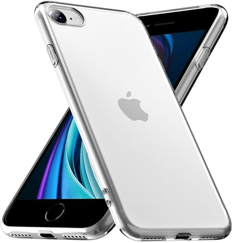 caslord Ultra Thin Transparent Case for iPhone SE(2022)/(2020)/8/7/6s | Anti-Yellow | TPU | Shock Resistant | Scratch Resistant