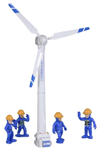 Jorzer Giocattolo a turbina eolica, Mini turbina eolica da 16, 5 Pollici Modello Rotante educativo simulato Portatile Staccabile per Bambini 1 Set