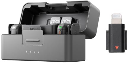 DJI Mic 3 (2 TX + 1 RX + Charging Case), Wireless Microphone for iPhone/Camera/Android, Ultralight, Adaptive Gain Control for Balanced Volume, Dual Band Anti-Interference, 28hrs Use, Vlog