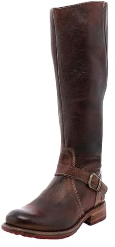 Stivali da equitazione alti al ginocchio con cerniera laterale, da donna, cinturino con fibbia, tacco basso, antiscivolo, classici, comodi, casual, da lavoro, per camminare, uso quotidiano, autunno